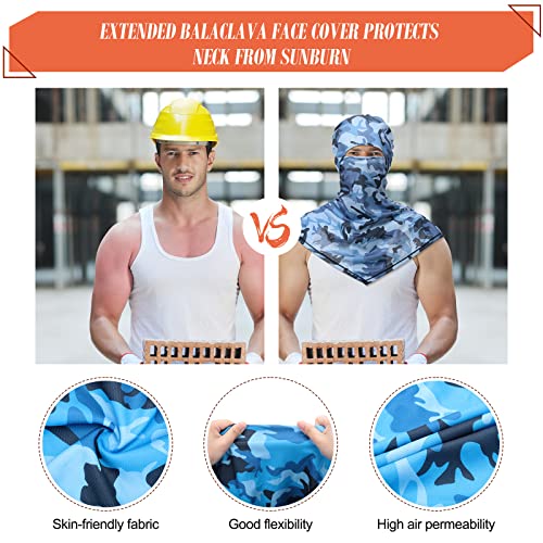 Image of Geyoga 4 Piece Balaclava Face Mask Breathable Men Women Long Neck Cover Summer Balaclava Sun Protection for Motorcycle