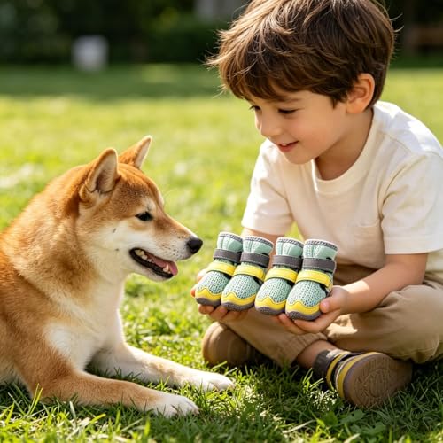 Bottes d'été pour animaux en maille douce réfléchissante - 4