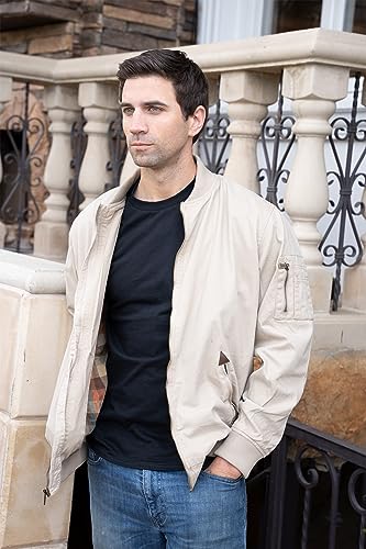 Gioberti Men's 100% Cotton Sportwear Full Zipper Twill Bomber Jacket2