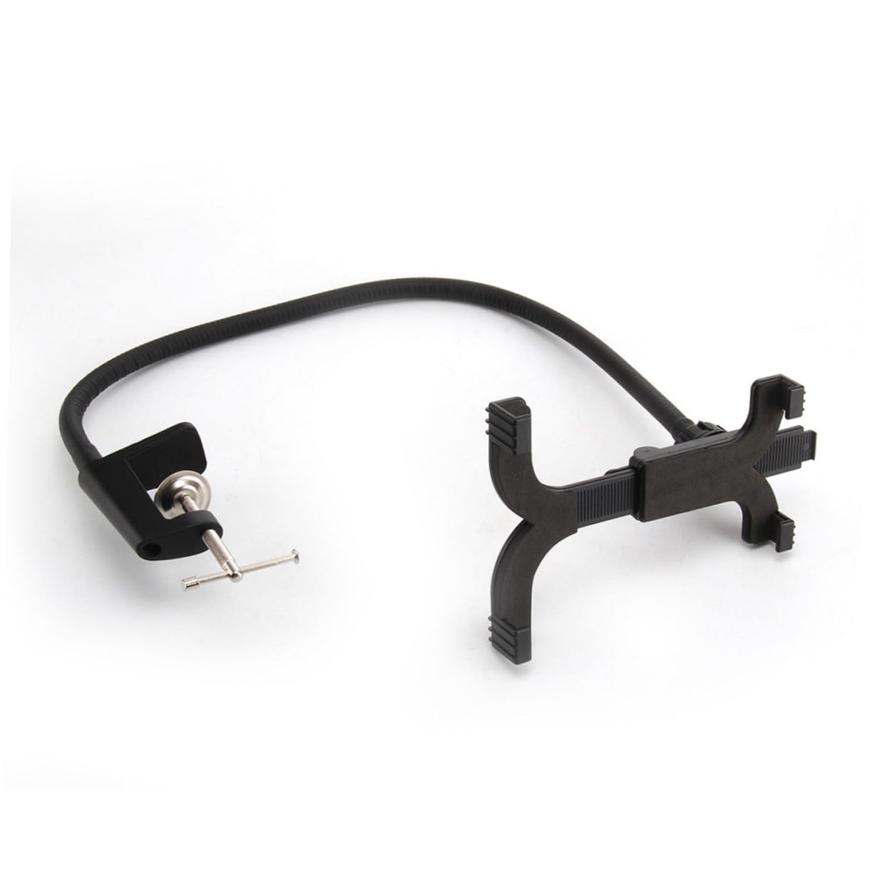 SHINEOFI Soporte para Teléfono Móvil de Brazo Largo Flexible Negro | Plástico y Aleación de Aluminio, para Smartphone y Tablet Pc, Uso en Cama y Escritorio