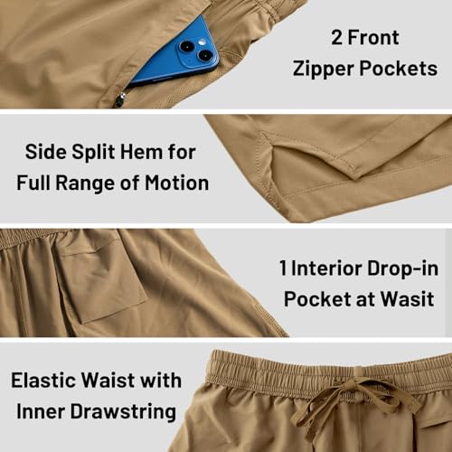 Image of MIER Men's Workout Running Shorts Lightweight Active 5 Inches Shorts with Pockets, Quick Dry, Breathable