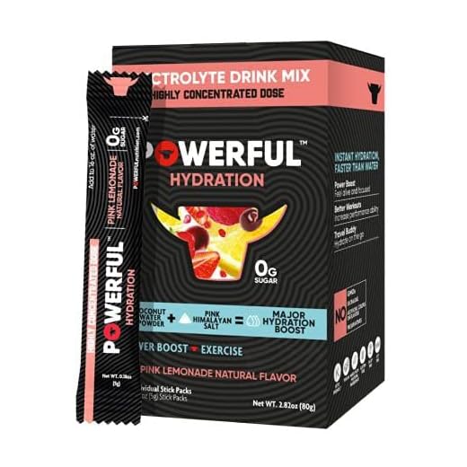 Powerful Hydration Electrolyte Drink Mix - Concentrated Dose | 3X The Electrolytes for Major Hydration | Exercise, Travel & Hangover Cure | NonGMO - Vegan - Gluten Free (Pink Lemonade/16 Count)