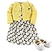 Hudson Baby Baby Girls' 3 Piece Dress, Cardigan, Shoe Set, Daisies, 12-18 Months
