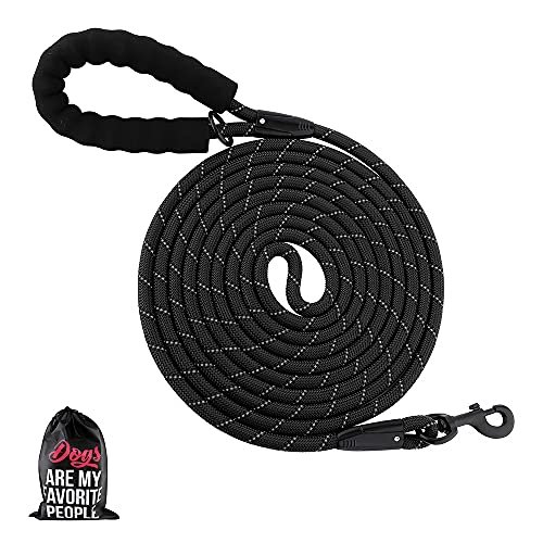 Plutus Pet Long Rope Dog Lead, Comfortable Padded Handle, Reflective Nylon Heavy Duty Rope, 4.5m, 6m