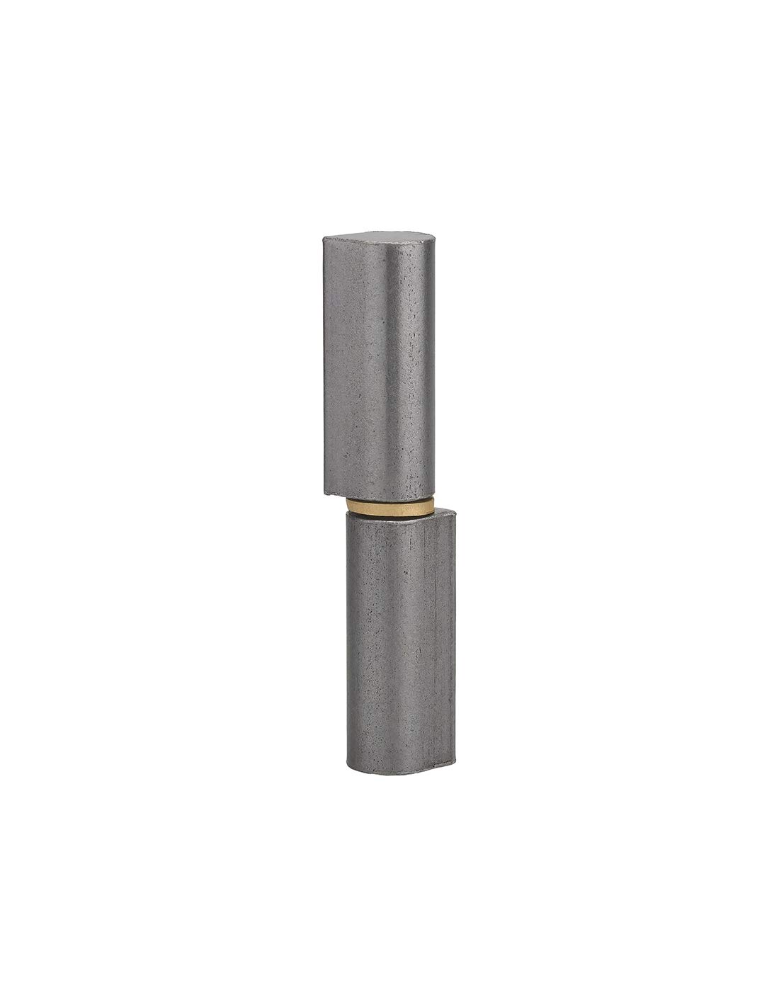 THIRARD - Paumelle de Porte d'Entrée et d'Intérieur à Souder - Inox - Acier - Bague Laiton - Facile à Installer - Fixation avec Trous - 10 x 13 x 60 mm - Gris