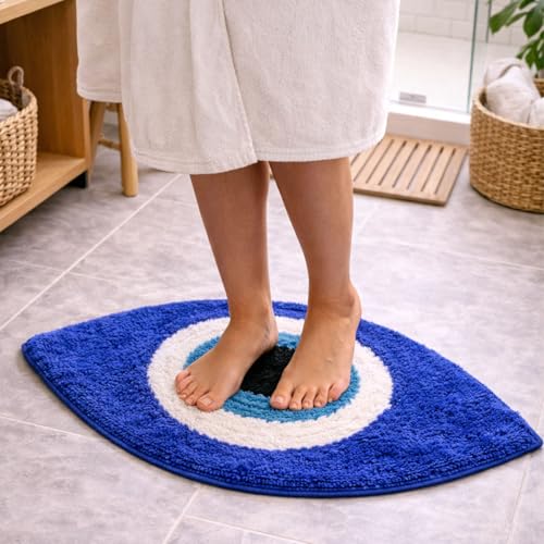 Image of Adequate Superb Soft Evil Eye Door mat Combo Set (2in1), Microfiber| Floor mat| Doormat for Home Entrance| Bathroom| Bedroom| Living Room| Kitchen| Pooja Room| Door mat Combo Pack| Rug| mat for Hall