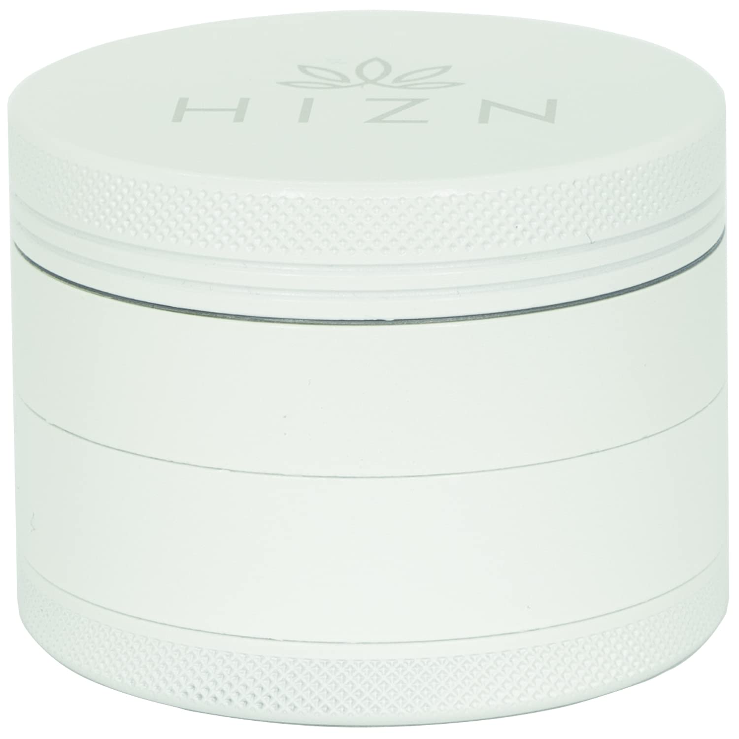Grinder in ceramica, diametro 63 mm, 4 pezzi, non appiccicoso grazie al rivestimento in nanocerceramica, con sacchetto, raschietto per polline, spazzola, bocchino, colore bianco