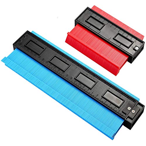 Goldge Medidor de Contornos,10 inch&5inch Herramienta de Medición de Perfil Irregular Contour Gauge Duplicator Para Suelo Laminado, Carpintería, Conductos, Baldosa, Piso