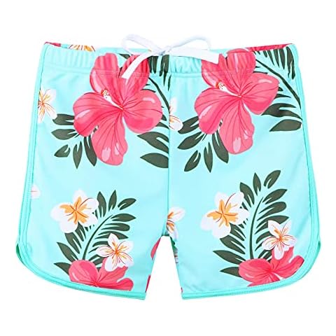BAOHULU GirlsTwo Piece Swimsuits Rash Guard Ruffle Bikini Skirt Short Sleeves Beach Swimwear UPF 50+ 3-12Y - - 7-8 Years Cover
