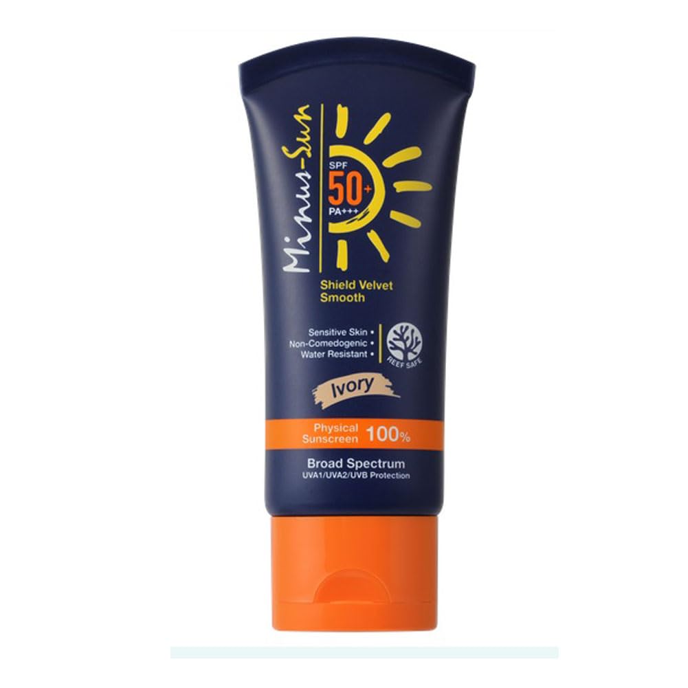 Minus-Sun SPF 50+ PA+++ Shield Velvet Smooth (Ivory) 30 Gram.