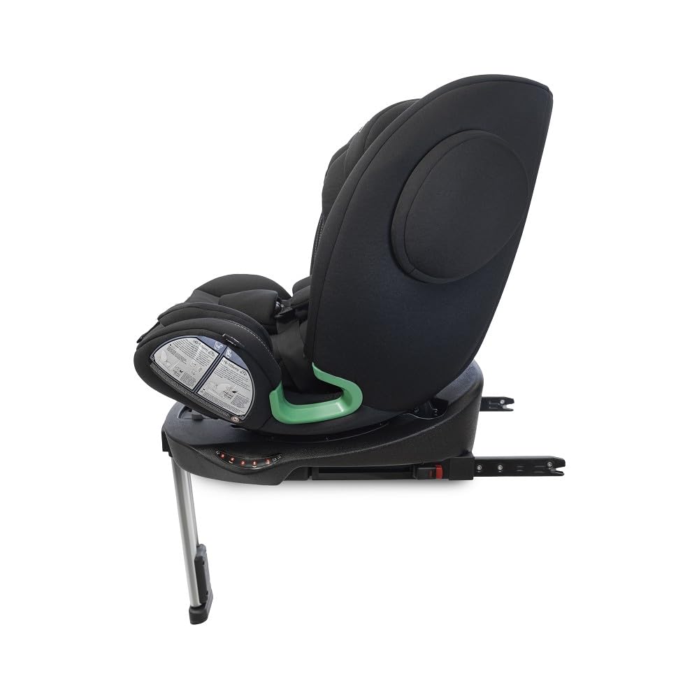 Interbaby Silla Coche Bebé PAX i-Size ISOFIX 360° Grupo 0+1+2+3 (Negro) | Silla auto giratoria 360 reclinable 40-150 cm, reductor recién nacido, protección lateral SPS, pata de apoyo
