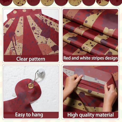 Image of Fanfanwin 4 Pcs Circus Tent Decorations Carnival Halloween Party, Blood