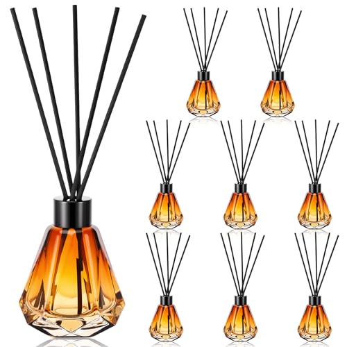 Juego de 8 Difusores de Varetas, botellas de vidrio 60ml miniatura 1
