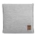 Produktbild KNIT FACTORY - Jesse Zierkissen - Quadratische Sofa Kissen - Grau - Gestrickter Dekokissen - Couchkissen - 50x50 cm - Kissenbezug mit Füllung und Bezug