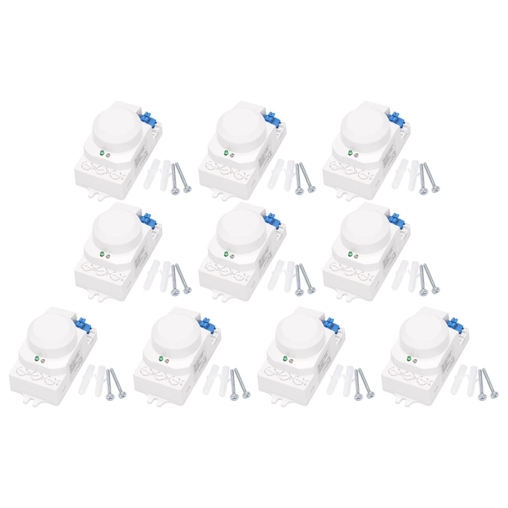 Jnchdghwa White 10X 5.8Ghz Hf System Led Microwave 360 Degree Motion Sensor Light Switch Body Motion Detector