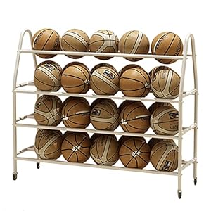 de kar van de balopslag Groot Metalen Bal Rekken voor Garage, Ijzer Basketbal Volleybal Opbergmand met Wielen, School…