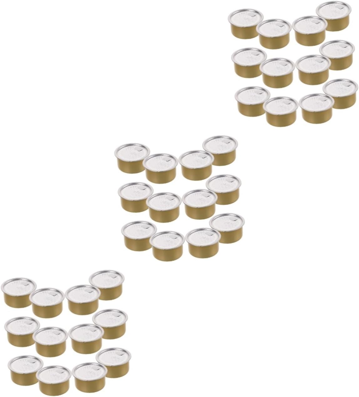 36pcs Empty Food Can Lid for Pet Food Desserts Snacks Airtight Storage Tin for Cats and Dogs Lightweight Refillable