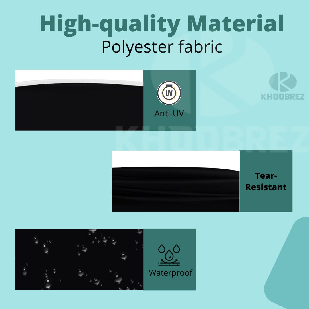 KHOOBREZ Polyester Waterproof, Indoor And Outdoor Home Generator Cover Heavy Duty- Universal Fit (GNC) (Black) - Image 4 thumbnail