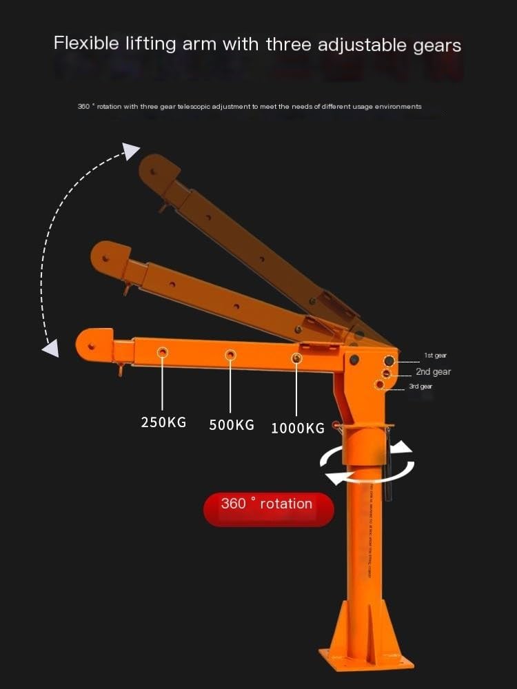 SDdPulse Manivela/grúa eléctrica pequeña, grúa doméstica montada en vehículo 12 V 24 V, elevación montada en camión, 500 kg hidráulica B, 800 kg 12 V B