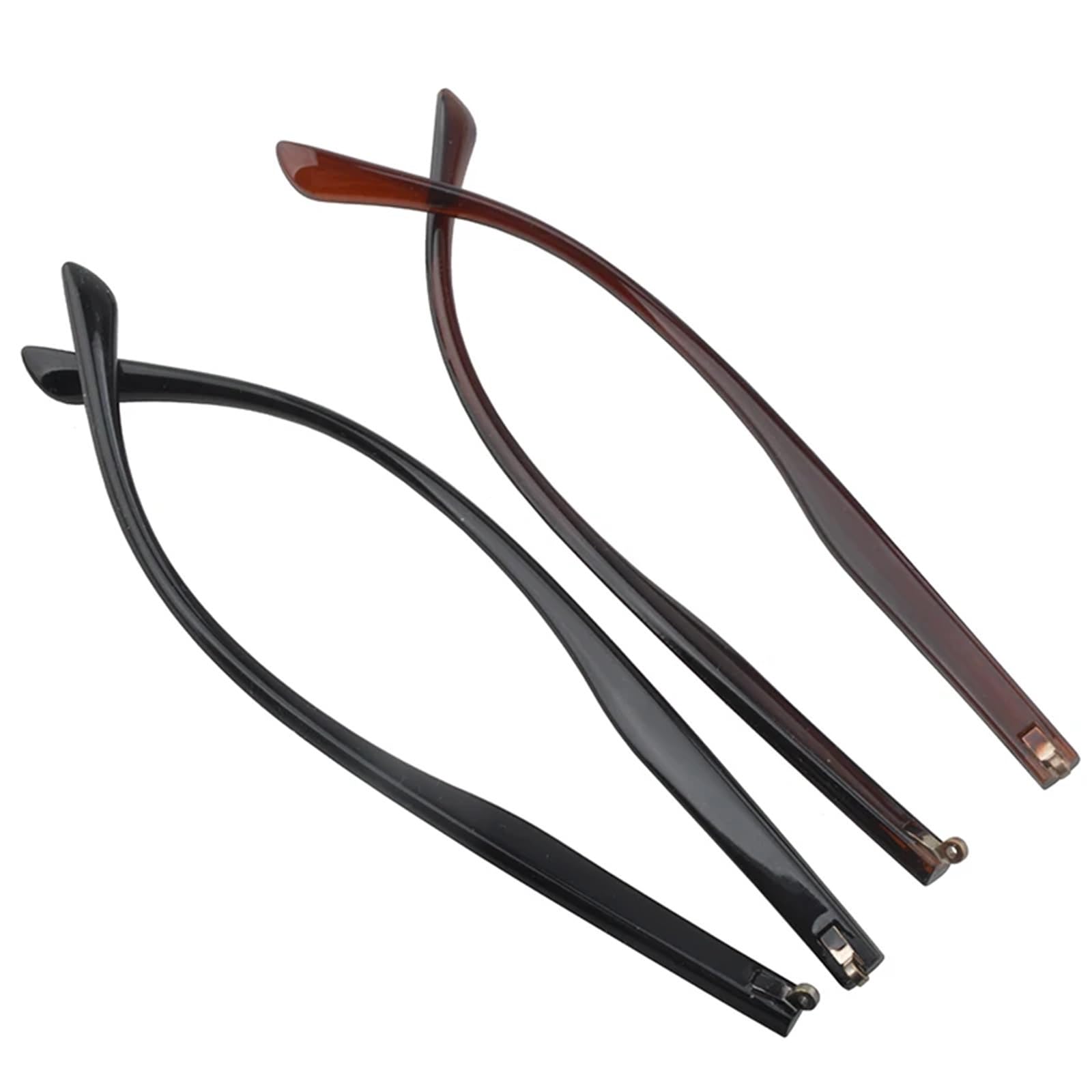 Noga zausznika okularów 10 par czarnych brązowych okularów PC Zawias do Akcesoria naprawy zauszników PC001(Pc01 Black)
