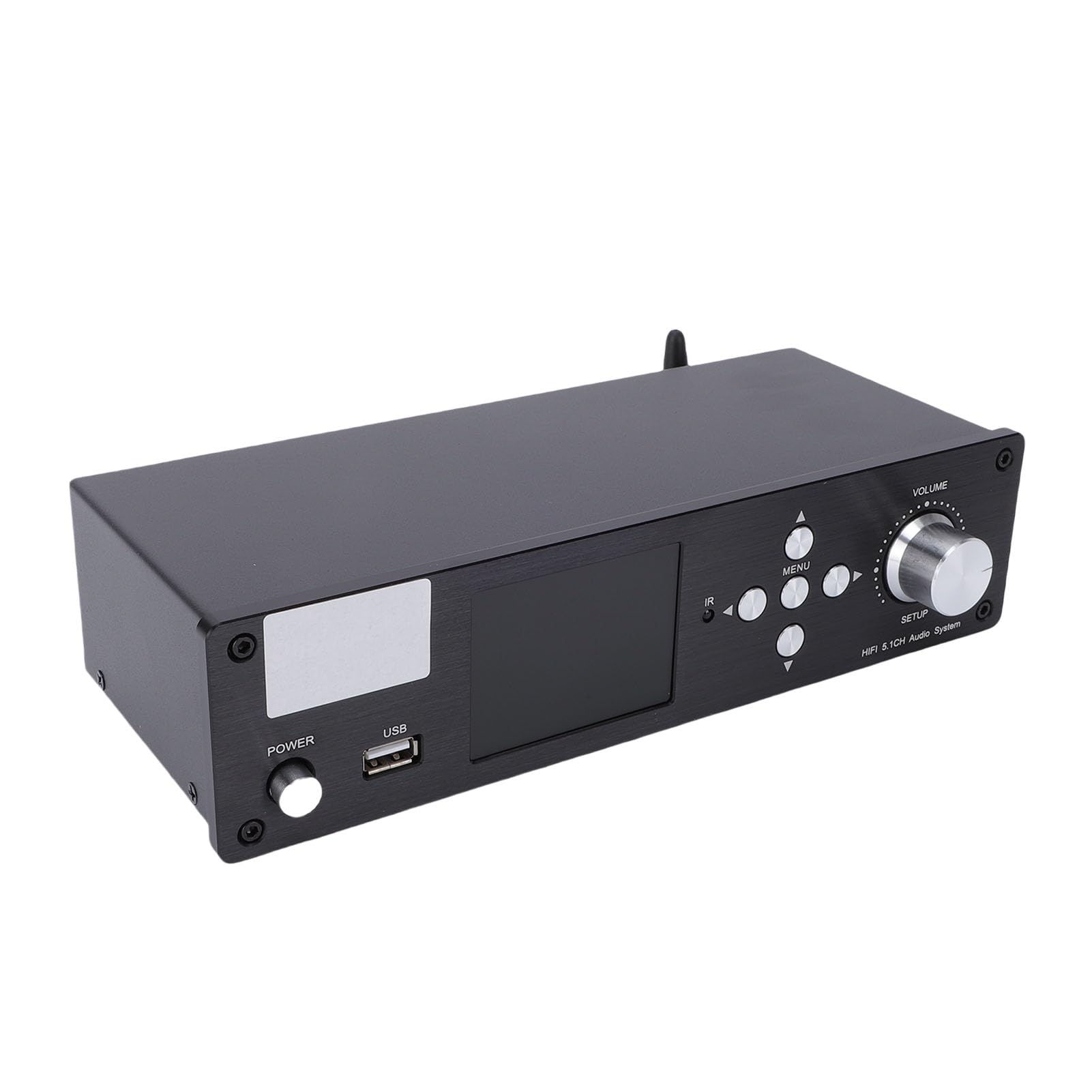 Annadue Konwerter Dekodera Dźwięku Przestrzennego 5.1, 4K 192Khz 32Bit HDMI ARC Optyczny Koncentryczny USB Cyfrowy Analogowy System AV z Odbiornikiem BT 5.0 do Systemu Kina Domowego (wtyczka UE)
