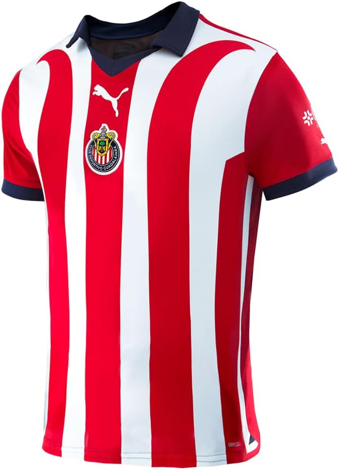 PUMA Kids Boys Chg Collared Short Sleeve Jersey Home Replica 23-24 Casual Comfort Technology - Red - Size XL