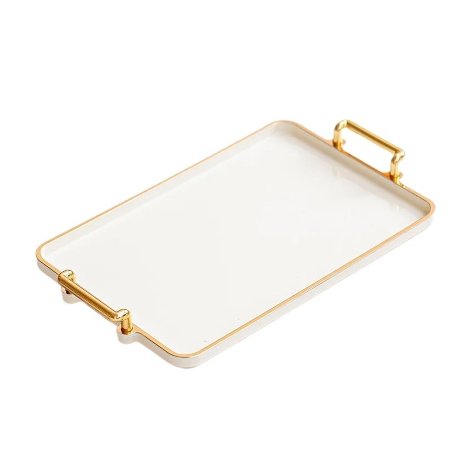 Plateau de rangement rectangulaire pour cosmétiques et tasses