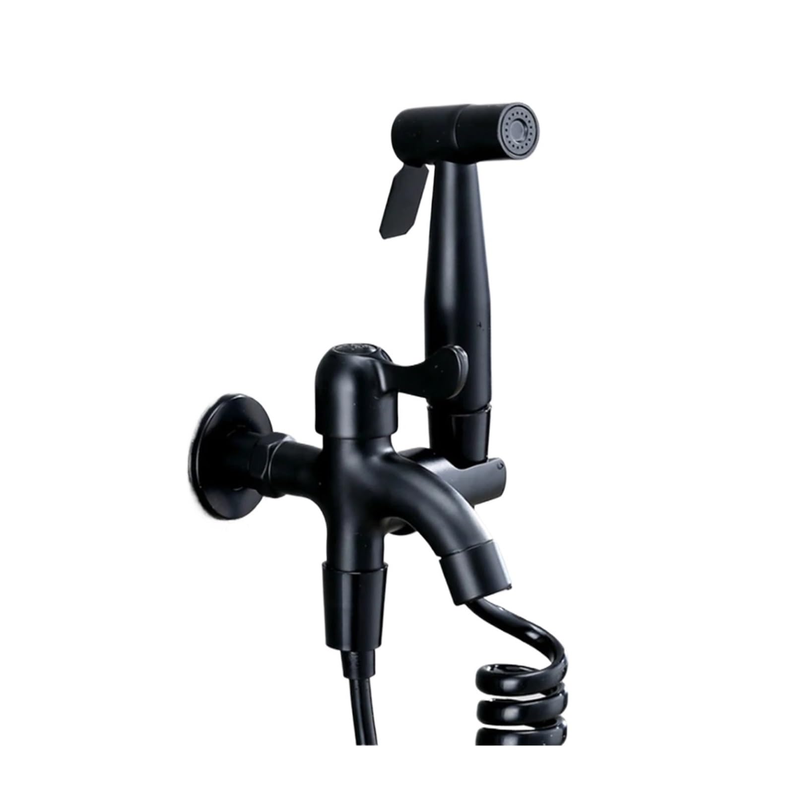 Caño de repuesto de pared negro estilo moderno para reformas de baño