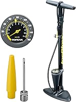 Topeak JoeBlow Max HP Floor Pump: 160 PSI TwinHead for Presta, Schrader, Dunlop Valves - Durable Bike Tire Inflator