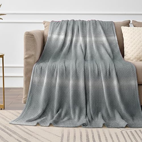 Image of Cortina Jacquard All Season Blanket Single Size Summer AC Blanket Winter Warm Lightweight Reversible Throw Soft Cozy Plush Fuzzy Blanket for Bed Couch Sofa (Grey, 150x200 cm) Color May Vary
