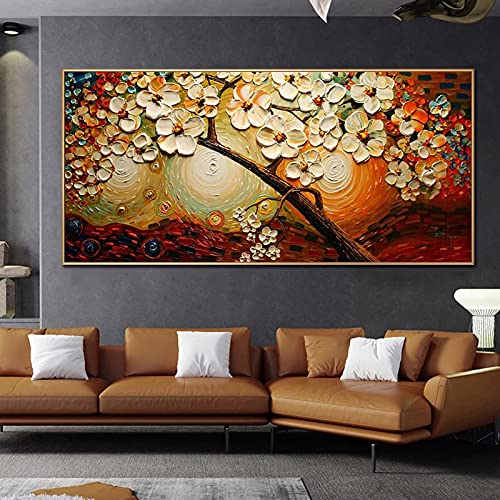 Peinture imprimée sur toile pour habiller un grand mur vide de salon moderne 50x100