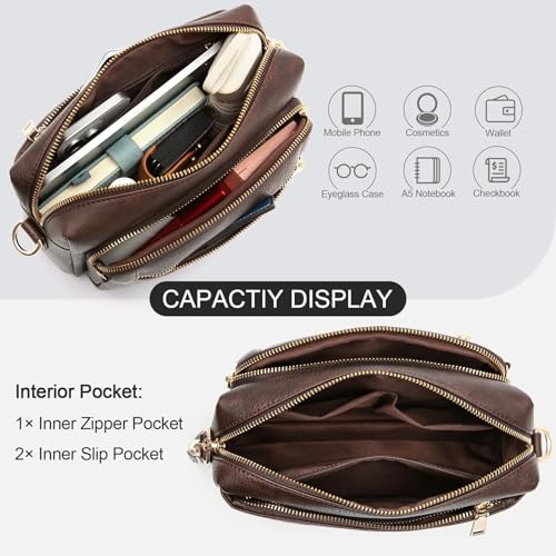 Image of Vegan Leather Crossbody Bags for Women Anti theft Purses and Handbag