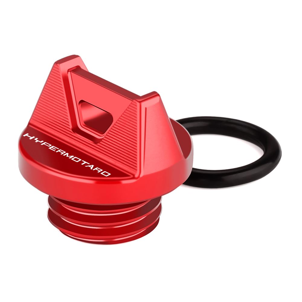 Coperchio di riempimento dell'olio per moto Ducati Hypermotard 950/SP 2019-2020 2022-2024 (non 2021) e RVE 2020 2022-2024 (non 2021) (rosso)