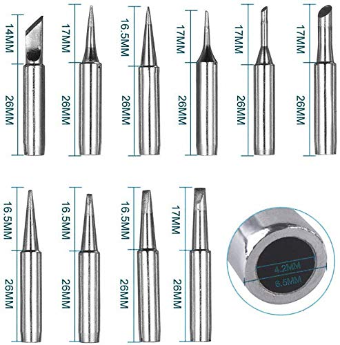 10 Pezzi Punte di ricambio per saldatore, Punte