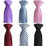Mens Fashion Business Necktie Tie Mixed Set 6 Pack