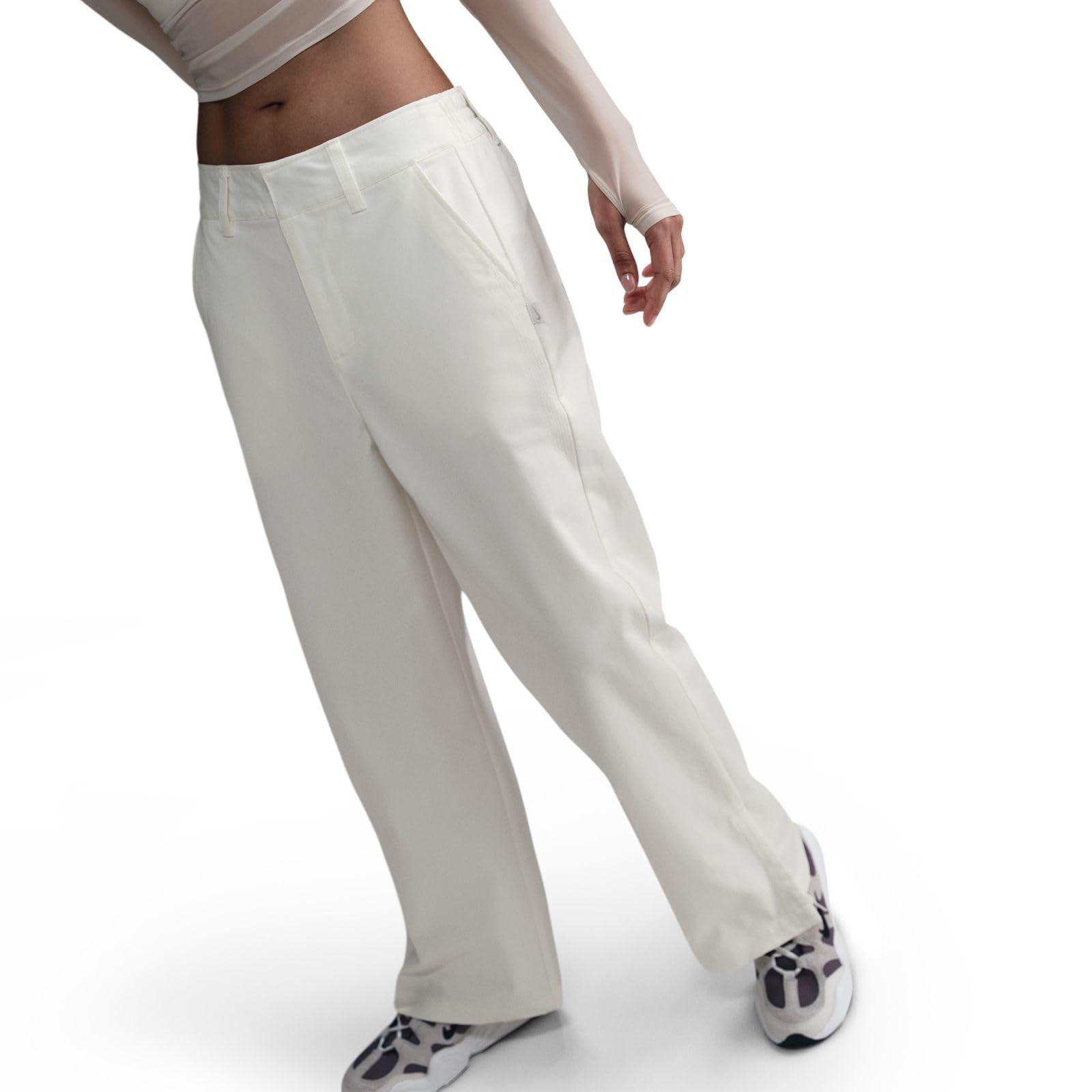 Nike Sportswear Collection Hose aus Twill mit mittelhohem Bund (Damen), HF9430
