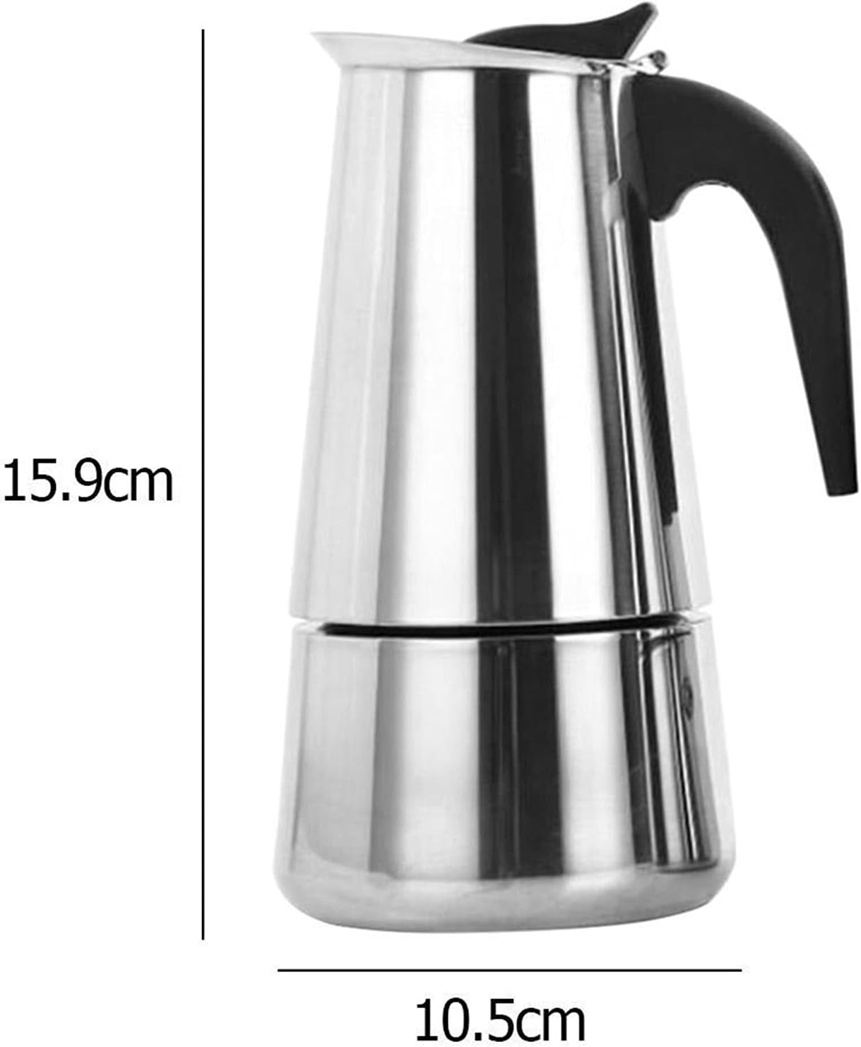 GRFIT Coffee Kettle Coffee Kettle with Ergonomic Handle Stove Top Moka Coffee Pot Stainless Steel Filter Espresso Coffee Maker Percolator Tool Flow Spout for Coffee and Tea (Color : C)