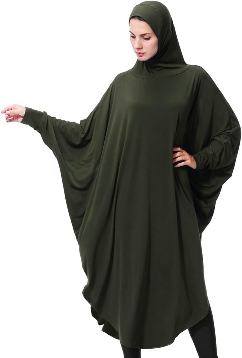 khalat Women's One-Piece Muslim Abaya Dress Large Overhead Prayer Ramadan Long Hijab Dress