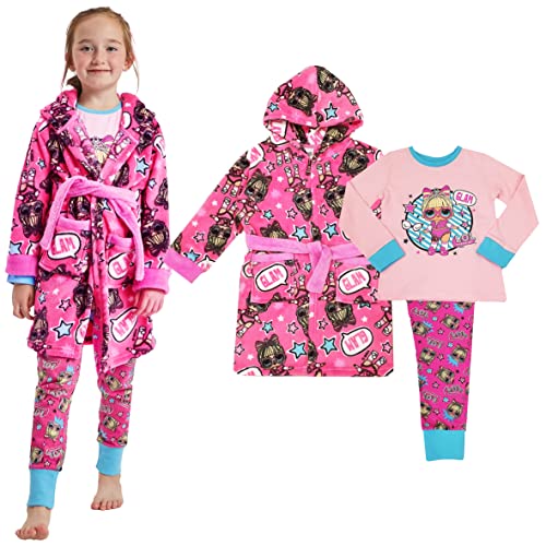 Conjunto de pijama y bata LOL Surprise para niñas, Lol Robe & Pyjamas Set, 5-6 Años