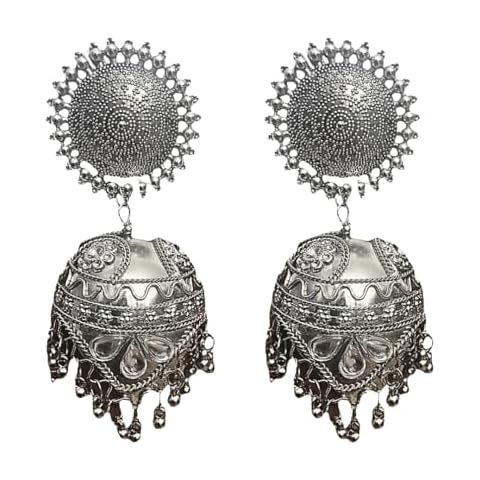 VMila Jhumka Earrings - Traditional Jhumkas Indian Earrings, Big Jhumkas Indian Earrings, Big Earrings Indian, Authentic Indian Jewelry Earrings for Women (Manshaa) Cover