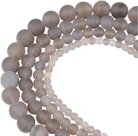 Vista 24 de Cuentas de piedra de jaspe Picasso natural mate de 0.236 pulgadas (0.236 in), piedras preciosas redondas sueltas para hacer joyas y pulseras, piedra