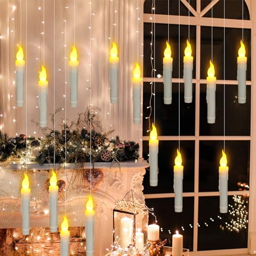 Candele coniche a LED, Ymenow 6 pezzi candele LED
