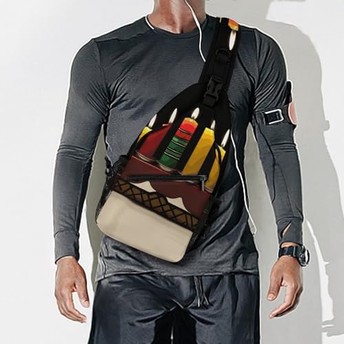 Morrales Sling Bag Crossbody Casual para Senderismo 38x20cm miniatura 7