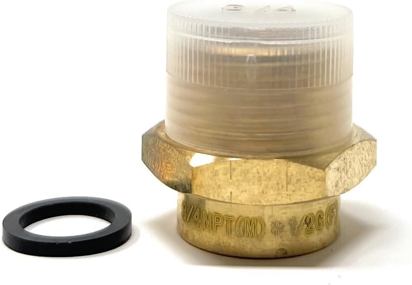 G Thread (Metric BSPP) Female to NPT Thread Male Pipe Fitting Adapter - Lead-Free (1/2 to 3/4 inch)