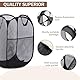 Pop-Up-Wäschekörbe, 2 Stück Faltbarer Laundry Basket Mesh, 75L Faltbarer Wäschekorb aus Mesh, Atmungsaktiver Wabennetz-Wäschekorb für Kinderzimmer College Dorm Camping und Reisen(Schwarz)