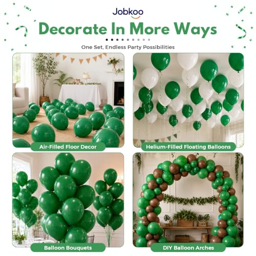 Image of Jobkoo Green Balloons, 12 Inch Dark Emerald Hunter Forest Green Balloon