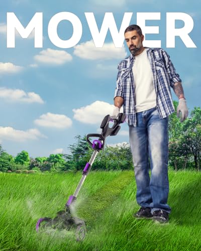 Image of Cordless Weed Wacker, GearBrushless Motor, 20V 5.2Ah Battery Powered, 3 in 1 Edger /Mower /Trimmer with Metal Blade (5.2A Battery Pack)