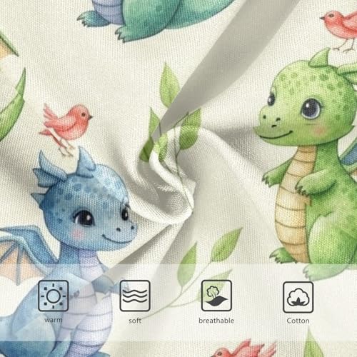 Cute Dragons Green Blue Toddler Girl Undies, Kids Underwear, 2T–8 Years3