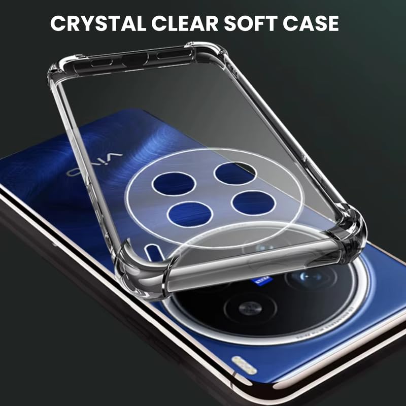 Image of for [ vivo X200 ] Case,[ vivo X200 ] Phone Back Case Cover Clear Transparent Reinforced Corners TPU Shock-Absorption Flexible Cell Phone Cover for [ vivo X200 ] - Transparent