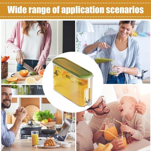 Beverage Jug, 4L Juice Water Pitcher, Clear Refrigerator Drink Container, Kitchen Beverage Dispenser, Large Capacity Pitcher with Spigot for Easy Pouring, Parties and Daily Use - immagine 6